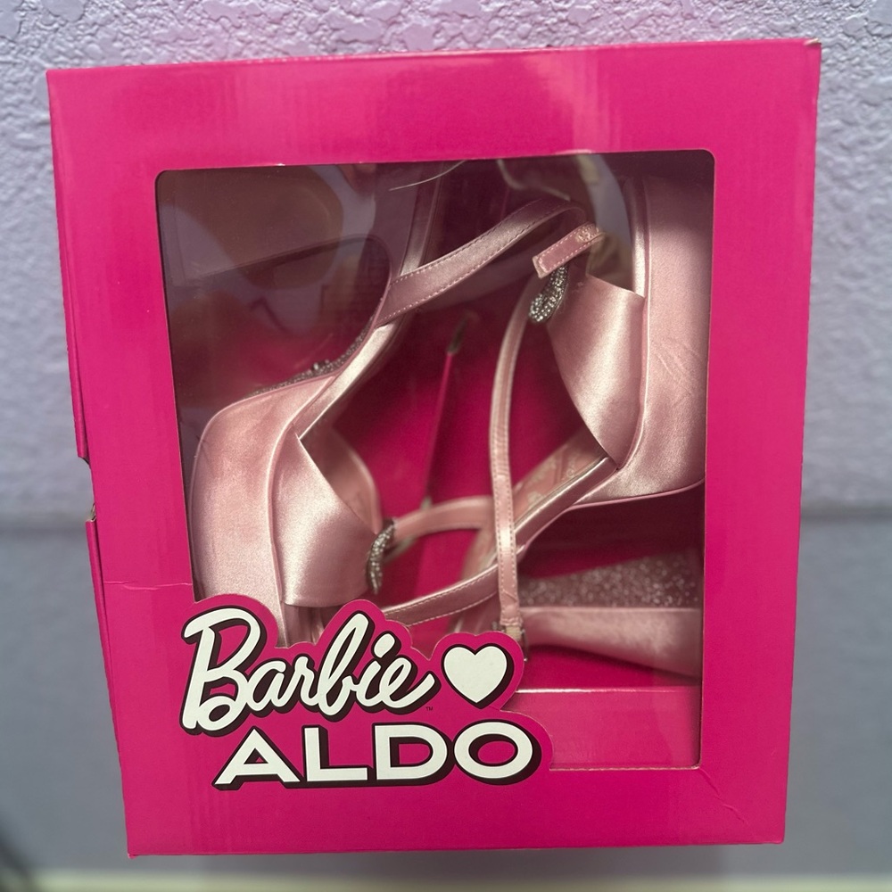 Barbie x Aldo Pink Sparkly Block High Heel